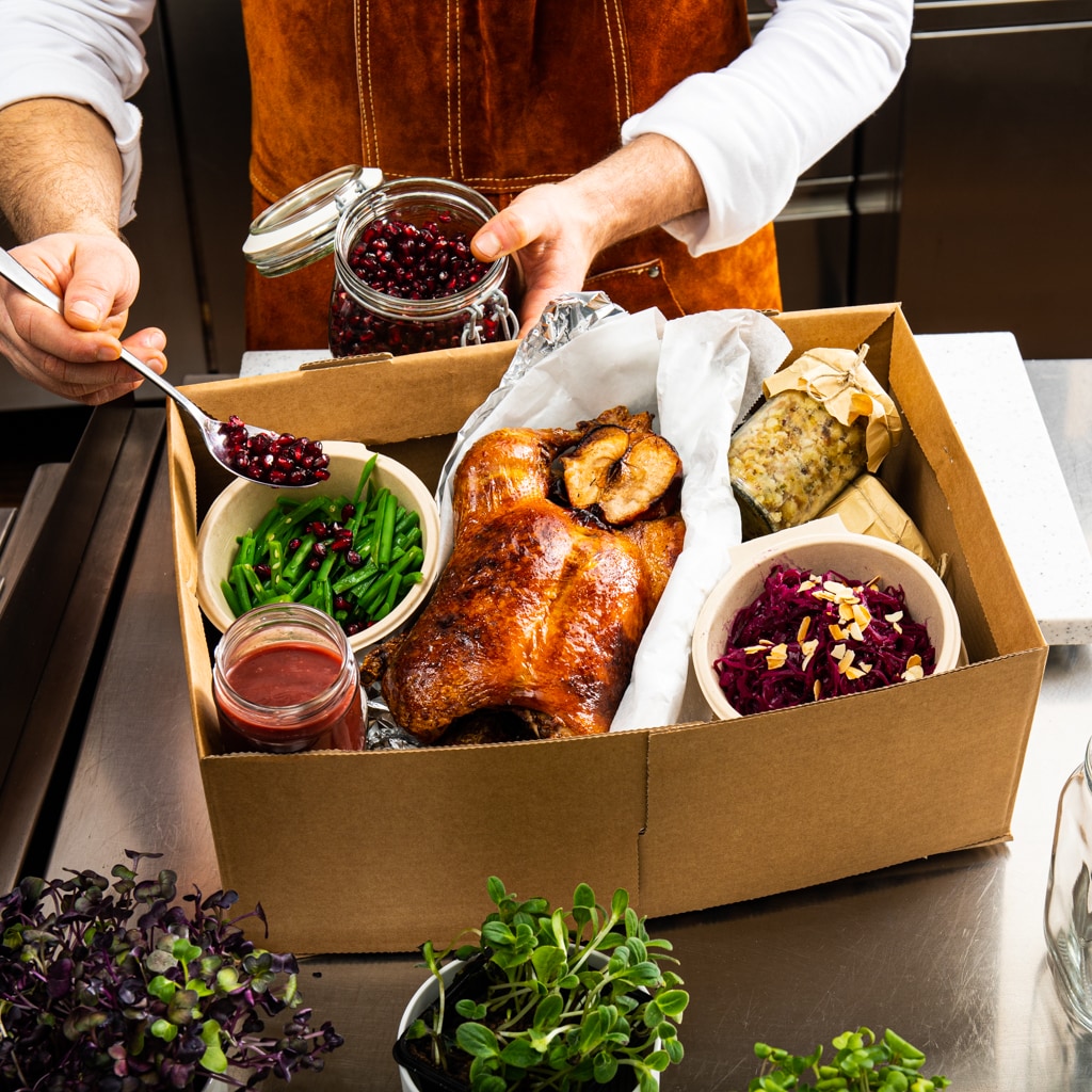 Weihnachtsente für das Take Away Geschäft